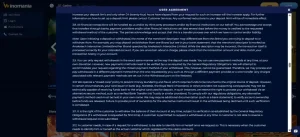 Winomania cashier withdrawal screen for UK players