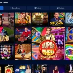Winomania live casino lobby with dealer game categories